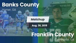 Matchup: Banks County High vs. Franklin County  2019