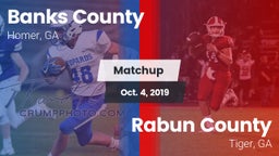 Matchup: Banks County High vs. Rabun County  2019