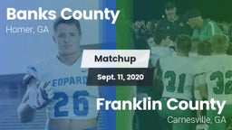 Matchup: Banks County High vs. Franklin County  2020