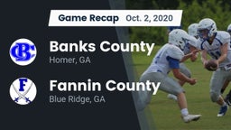 Recap: Banks County  vs. Fannin County  2020