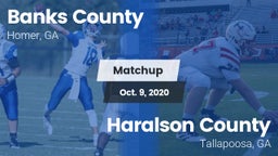 Matchup: Banks County High vs. Haralson County  2020