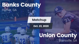 Matchup: Banks County High vs. Union County  2020