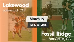 Matchup: Lakewood  vs. Fossil Ridge  2016