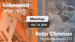 Matchup: Lakewood  vs. Valor Christian  2016