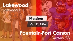 Matchup: Lakewood  vs. Fountain-Fort Carson  2016