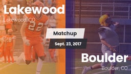 Matchup: Lakewood  vs. Boulder  2017