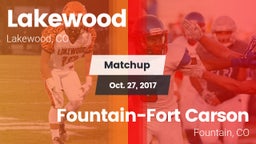 Matchup: Lakewood  vs. Fountain-Fort Carson  2017
