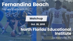 Matchup: Fernandina Beach vs. North Florida Educational Institute  2018