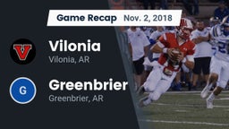 Recap: Vilonia  vs. Greenbrier  2018