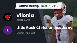 Recap: Vilonia  vs. Little Rock Christian Academy  2019