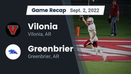 Recap: Vilonia  vs. Greenbrier  2022