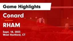 Conard  vs RHAM Game Highlights - Sept. 18, 2023