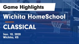 Wichita HomeSchool  vs CLASSICAL Game Highlights - Jan. 10, 2020