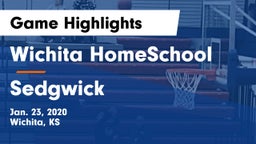 Wichita HomeSchool  vs Sedgwick  Game Highlights - Jan. 23, 2020