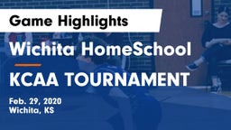 Wichita HomeSchool  vs KCAA TOURNAMENT Game Highlights - Feb. 29, 2020