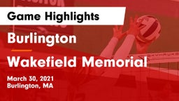 Burlington  vs Wakefield Memorial  Game Highlights - March 30, 2021