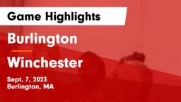 Burlington  vs Winchester  Game Highlights - Sept. 7, 2023