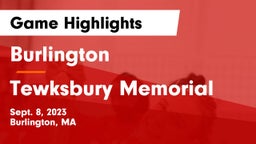 Burlington  vs Tewksbury Memorial Game Highlights - Sept. 8, 2023
