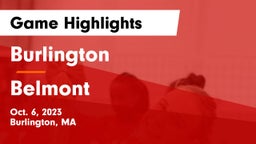 Burlington  vs Belmont  Game Highlights - Oct. 6, 2023