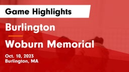 Burlington  vs Woburn Memorial  Game Highlights - Oct. 10, 2023