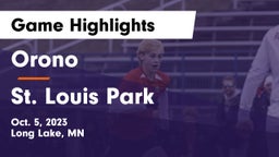 Orono  vs St. Louis Park  Game Highlights - Oct. 5, 2023