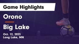 Orono  vs Big Lake  Game Highlights - Oct. 12, 2023