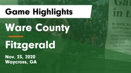 Ware County  vs Fitzgerald  Game Highlights - Nov. 23, 2020
