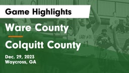 Ware County  vs Colquitt County  Game Highlights - Dec. 29, 2023