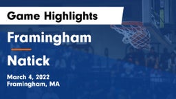Framingham  vs Natick  Game Highlights - March 4, 2022