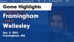 Framingham  vs Wellesley  Game Highlights - Jan. 9, 2024