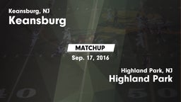 Matchup: Keansburg High vs. Highland Park  2016