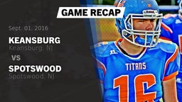 Recap: Keansburg  vs. Spotswood  2016