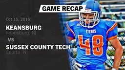 Recap: Keansburg  vs. Sussex County Tech  2016