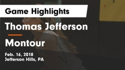 Thomas Jefferson  vs Montour Game Highlights - Feb. 16, 2018