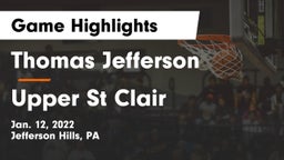 Thomas Jefferson  vs Upper St Clair Game Highlights - Jan. 12, 2022