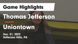 Thomas Jefferson  vs Uniontown Game Highlights - Jan. 31, 2022