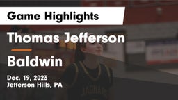 Thomas Jefferson  vs Baldwin  Game Highlights - Dec. 19, 2023