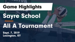 Sayre School vs All A Tournament Game Highlights - Sept. 7, 2019