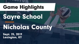 Sayre School vs Nicholas County  Game Highlights - Sept. 25, 2019