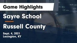 Sayre School vs Russell County  Game Highlights - Sept. 4, 2021