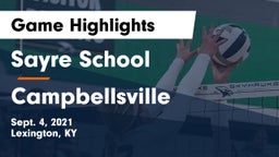Sayre School vs Campbellsville  Game Highlights - Sept. 4, 2021
