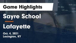 Sayre School vs Lafayette Game Highlights - Oct. 4, 2021
