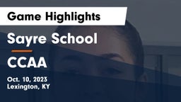 Sayre School vs CCAA Game Highlights - Oct. 10, 2023