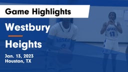 Westbury  vs Heights  Game Highlights - Jan. 13, 2023