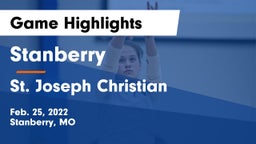 Stanberry  vs St. Joseph Christian  Game Highlights - Feb. 25, 2022