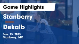 Stanberry  vs Dekalb Game Highlights - Jan. 23, 2023