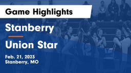 Stanberry  vs Union Star  Game Highlights - Feb. 21, 2023