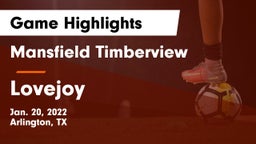 Mansfield Timberview  vs Lovejoy  Game Highlights - Jan. 20, 2022