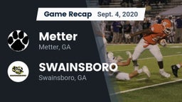 Recap: Metter  vs. SWAINSBORO  2020