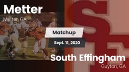 Matchup: Metter  vs. South Effingham  2020